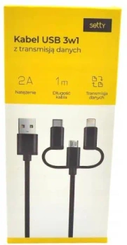Kabel 3w1 setty 2a RC-3in1