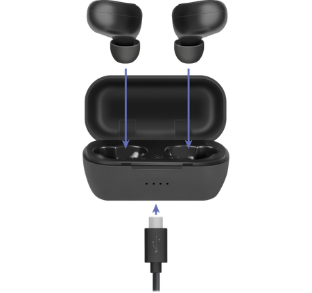 SŁUCHAWKI DEFENDER BLUETOOTH TWINS 638 CZARNE